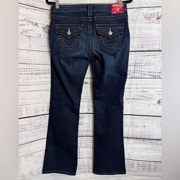 True Religion Jeans Womens Sz 27 Dark Wash Becca Flap Pockets Bootcut Red Label - Picture 5 of 12